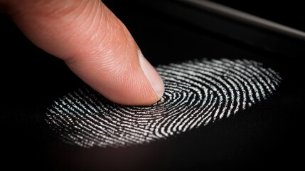 Medium shot showcasing a fingerprint scan on a biometric smart locker keypad for enhanced security in automated storage.