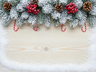 Décoration de Noël Enneigée et Traditionnelle
