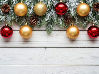 Guirlande de Noël Traditionnelle sur Bois Clair
