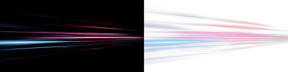 Blue-pink or purple speed lines on the road on a transparent background.PNG
