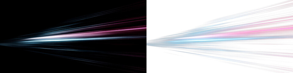 Blue-pink or purple speed lines on the road on a transparent background.PNG