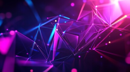 Stunning modern abstract with vibrant neon colors and geometric shapes creates a dynamic and futuristic background for technology or design projects