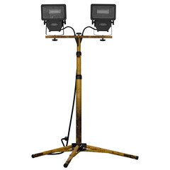 Industrial work light with rugged construction and functional design