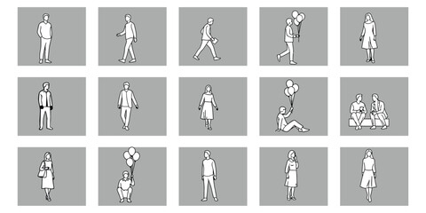 Casual Figure in Relaxed Stance Illustration a Drawing of Young Adult in Casual Clothing Style Stands Comfortably with Hands in Pockets Isolated Line Art on Neutral Background. 