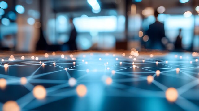 Innovative network connecting global business with futuristic technology and professional collaboration for digital transformation in modern workspace - Powered by Adobe