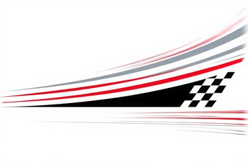 Fototapeta premium Dynamic racing flag and abstract colorful stripes background Racing Tattoo for vehicles