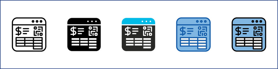 E Invoice Single Icon Multistyle