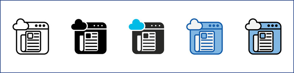 E Newsletter Single Icon Multistyle