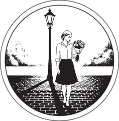 Abstract geometric composition with bold colors