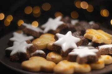 Christmas cookies rotating close up