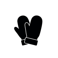 Winter Mittens Icon for Cold Weather Protection.