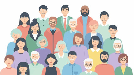 Diverse Group of People Illustration.