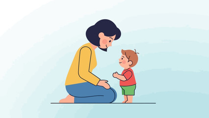 Mother and Child Moments A Tender Illustration of Love, Connection, and Care