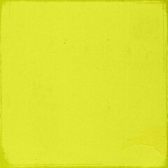 Yellow-green textured paper with subtle wear and border details. Vibrant grunge background ideal for creative design and digital artwork.