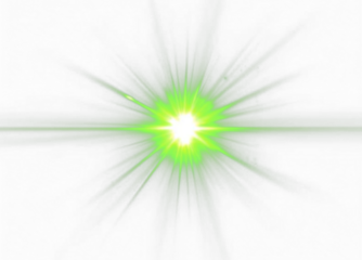 Flash glow green star beam light radiant cosmic burst shine energy magic.
