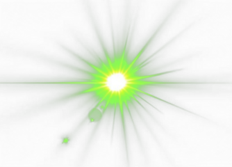 Glow star green flash beam light cosmic radiant burst shine energy laser.
