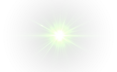 Green star flash glow beam light cosmic radiant burst shine energy optic.
