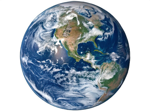 earth globe on png transparent background
