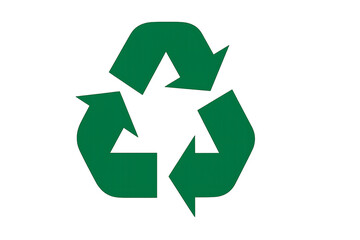 Obraz premium The green recycle symbol is an isolated indicator. eco-symbol. PNG with a clear backdrop.