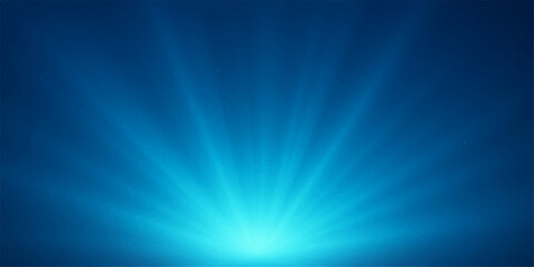 Fototapeta premium Bright blue star burst illustration of sun rays on an abstract summer sky background