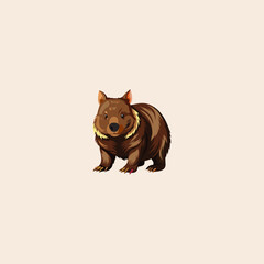 Wombat icon flat vector design.