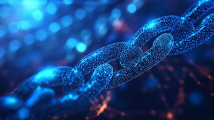 Explore the power of innovative blockchain technology with a stunning, modern chain design for secure data solutions and crypto advancements in a dynamic digital age