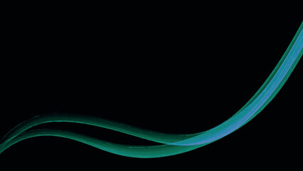 Abstract Dark Background with Flowing Blue and Teal Light Curve