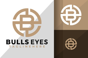 Letter B Bulls Eye Logo Logos Design Element Stock Vector Illustration