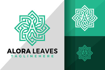 Letter A Green Leaves Logo Logos Design Element Stock Vector Illustration