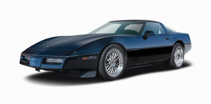 Chevrolet Corvette Coupe American muscle car isolated on white	 background