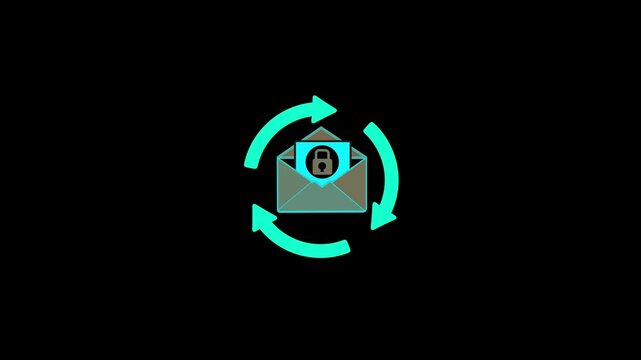 Secure Email Exchange Icon with Refresh Arrows security