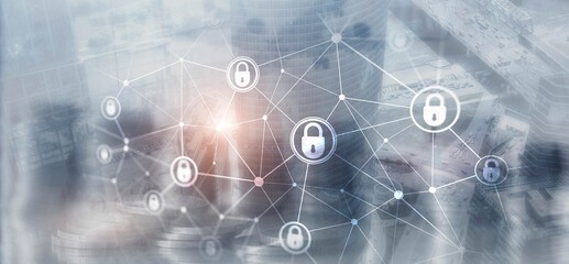 Cyber security and Security password login online concept