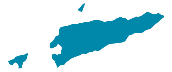 Fototapeta premium Timor-Leste Map Silhouette Vector | Editable Blue Outline