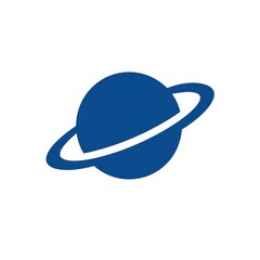 Fototapeta premium Minimalist Planet Orbit Logo Design