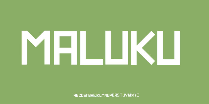font MALUKU for your Design