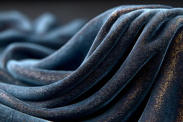 Fototapeta premium Luxurious Blue Velvet Texture for Interior Design and Fashion Projects
