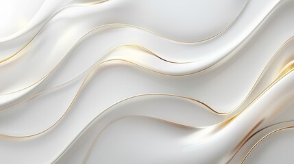 white background with light gold lines, a light and elegant style, light gray and beige tones, soft curves, smooth edges, and complex details