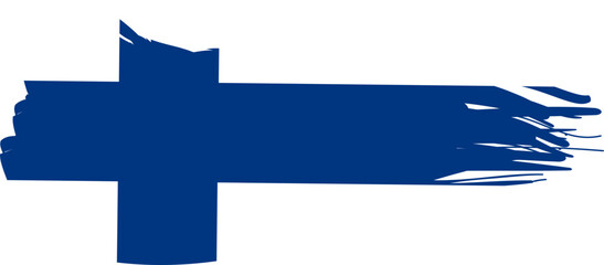 Finland Map Flag Design Vector Illustration