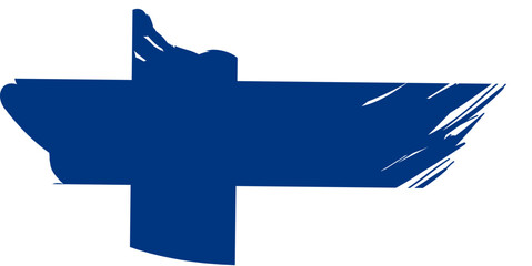 Finland Map Flag Design Vector Illustration