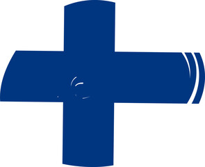 Finland Map Flag Design Vector Illustration