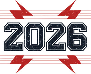 Fototapeta premium Happy New Year 2026 T-Shirt