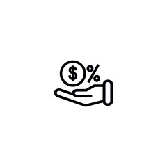 Profit growth icon with a chart and dollar symbol
