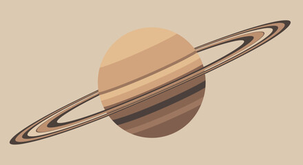 saturn ring pattern celestial body with rings a vector graphic design presenting orbiting satellite in a space theme perfect for astronomy blogs