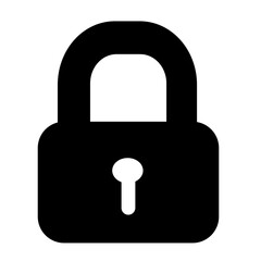 lock icon on white