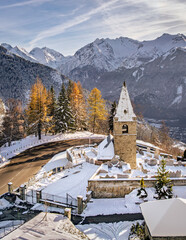 Saint-Ferr&eacute;ol Church near Huez, French Alps