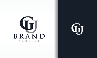 monogram letter GU classic logo