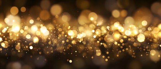 Golden bokeh light abstract background
