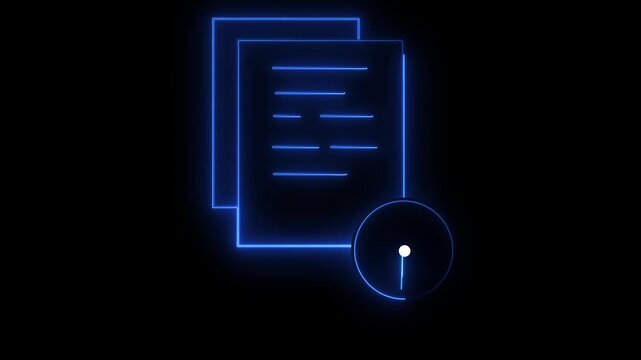glowing neon deadline minimalist stroke animation