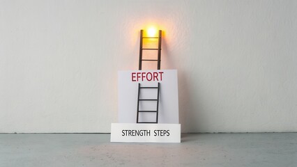 A Conceptual Composition of a Ladder Representing Effort and Steps