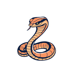 Vsai cobra snake reptile mascot animal logo design